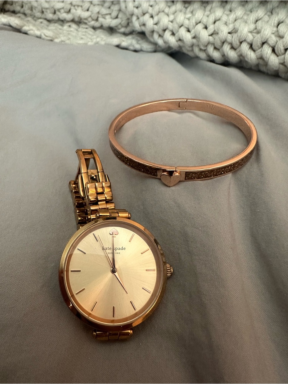 kate spade Rose Gold Tone Women’s Watch with Bangle set